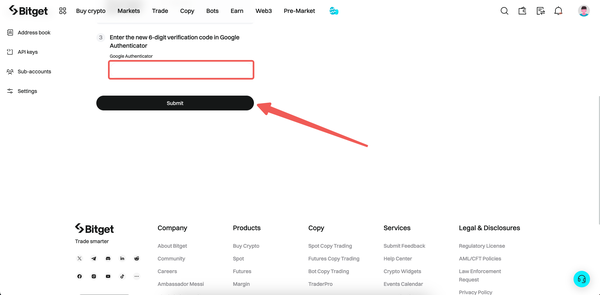 如何在 Bitget 账户上绑定谷歌验证（GA）——Web 端操作教程插图4