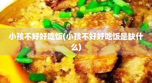 小孩不好好吃饭(小孩不好好吃饭是缺什么)